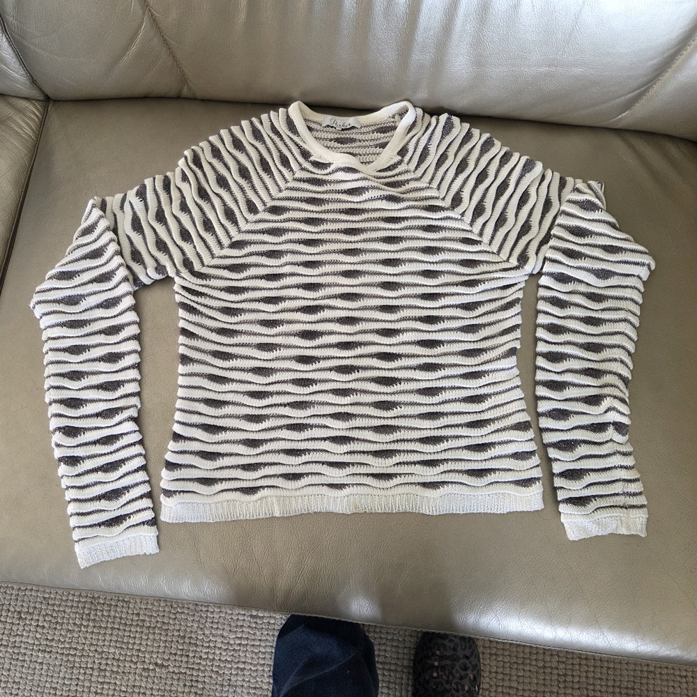 Parker Black and Off White Knit